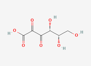 Two-dimensional chemical structure of 2, 3-Diketogulonic Acid, CAS 3445-22-5
