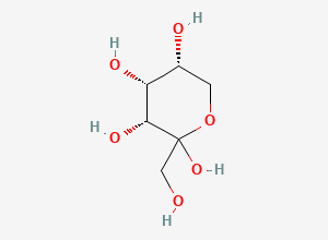 Two-dimensional chemical structure of Allulose, CAS 551-68-8