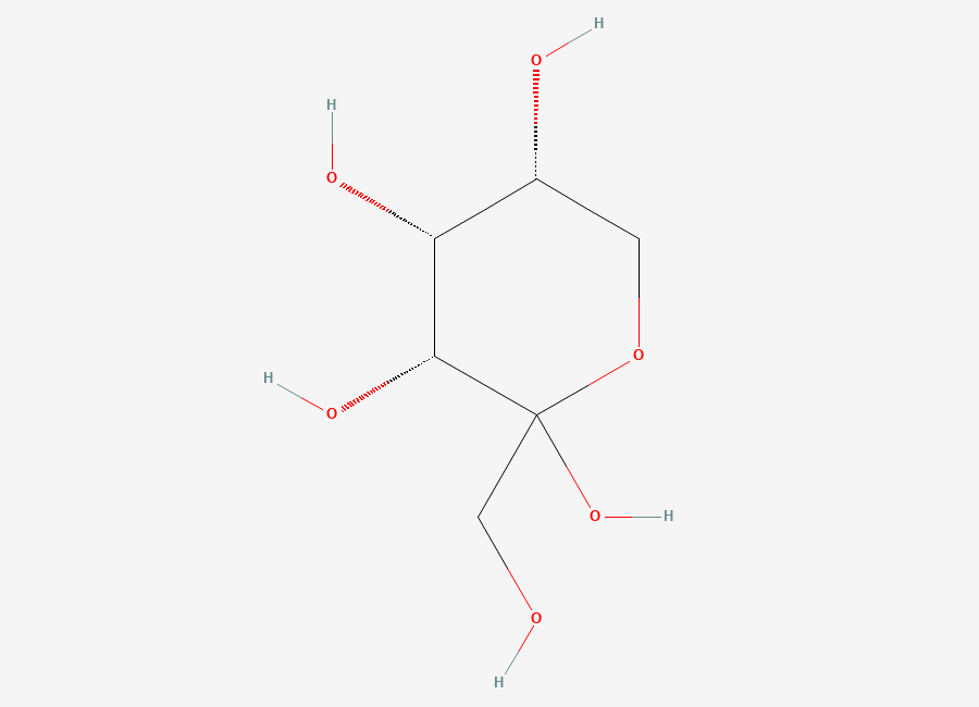Two-dimensional chemical structure of Allulose, CAS 551-68-8