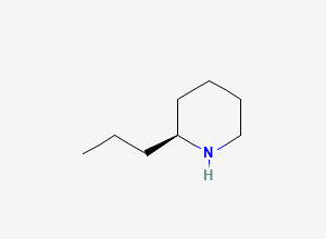 Two-dimensional chemical structure of (+)-Coniine