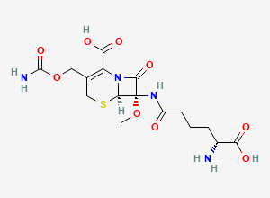 Two-dimensional chemical structure of Cephamycin C, CAS 34279-51-1