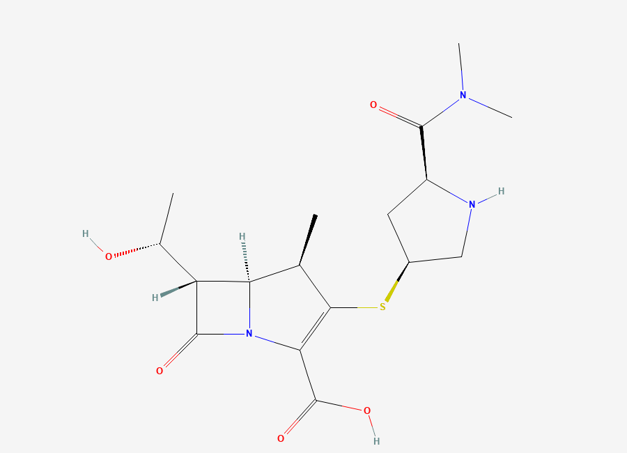 Two-dimensional chemical structure of Meropenem, CAS 96036-03-2