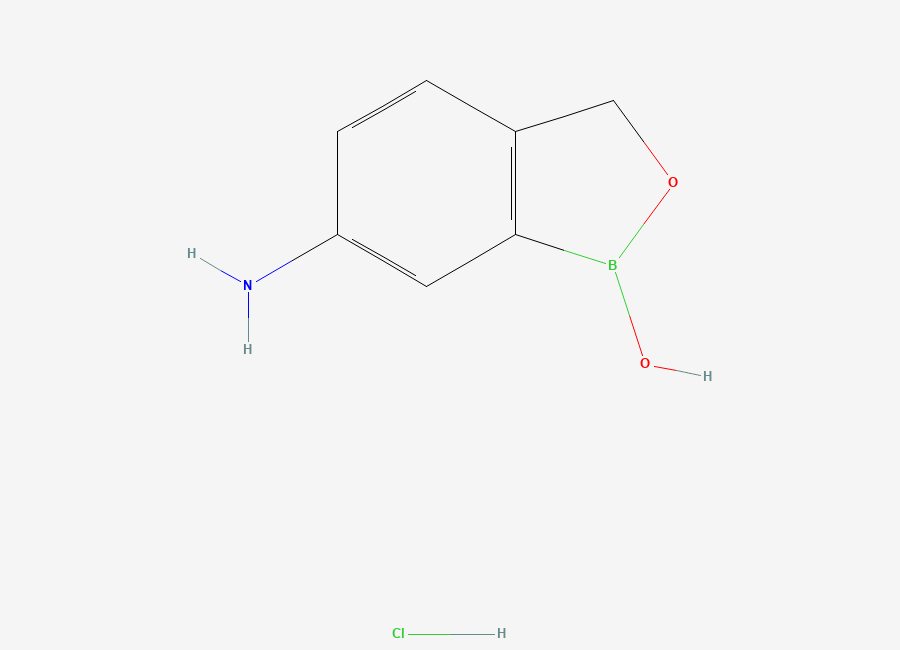 Two-dimensional chemical structure of 6-Amino-2,1-benzoxaborol-1(3H)-ol--hydrogen chloride (1/1)