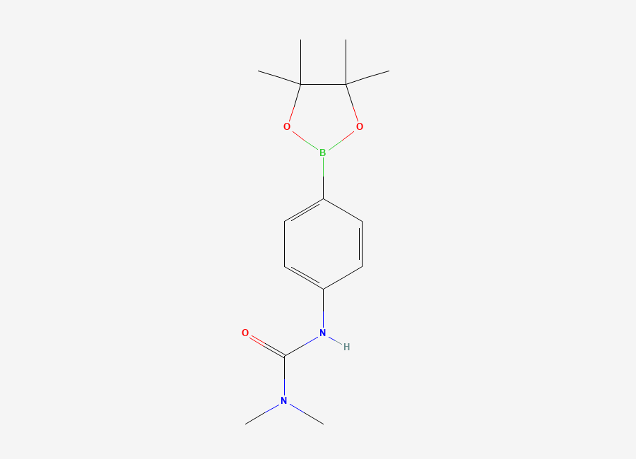 Two-dimensional chemical structure of 1,1-Dimethyl-3-(4-(4,4,5,5-tetramethyl-1,3,2-dioxaborolan-2-yl)phenyl)urea