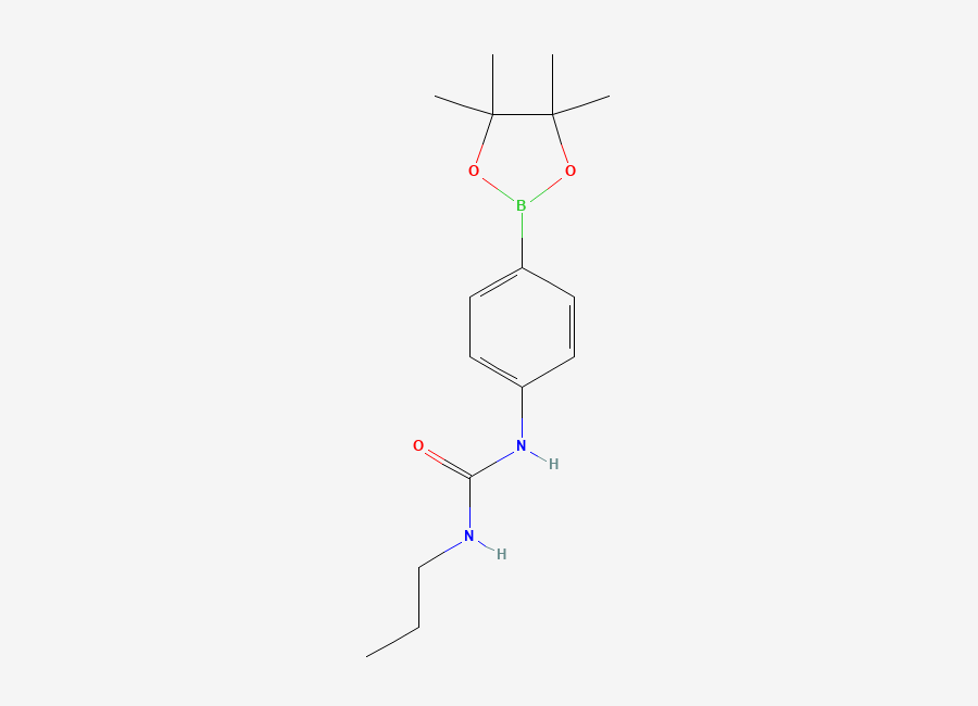 Two-dimensional chemical structure of 1-Propyl-3-(4-(4,4,5,5-tetramethyl-1,3,2-dioxaborolan-2-yl)phenyl)urea
