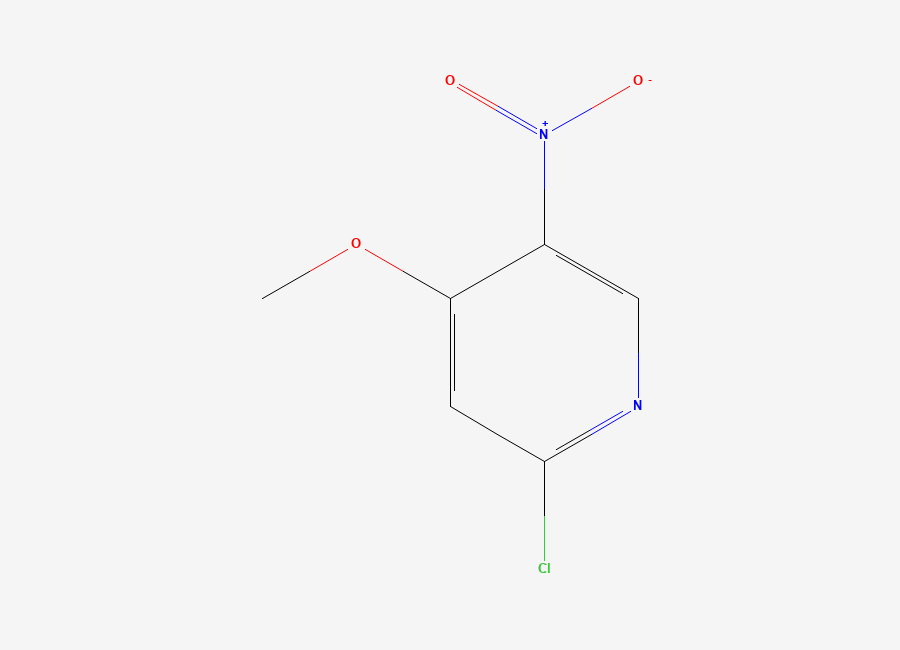 Two-dimensional chemical structure of 2-Chloro-4-methoxy-5-nitropyridine