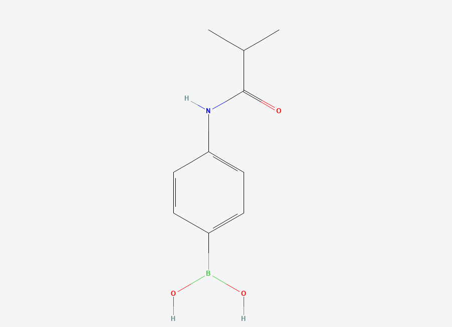 Two-dimensional chemical structure of (4-Isobutyramidophenyl)boronic acid