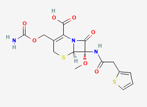 Two-dimensional chemical structure of Cefoxitin, CAS 35607-66-0