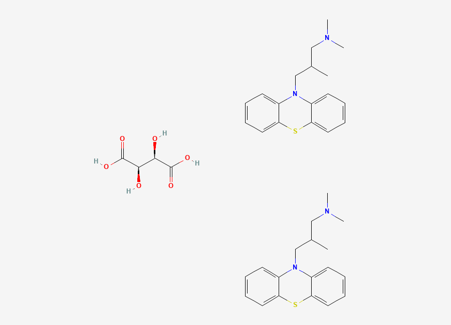 Two-dimensional chemical structure of Trimeprazine Tartrate
