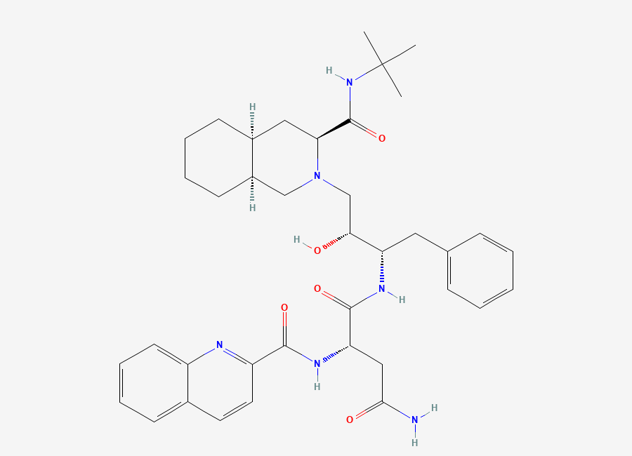 Two-dimensional chemical structure of Saquinavir