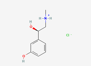 Two-dimensional chemical structure of Phenylephrine hydrochloride CRS (P1250000), CAS 61-76-7
