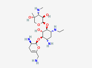 Two-dimensional chemical structure of Netilmicin, CAS 56391-56-1
