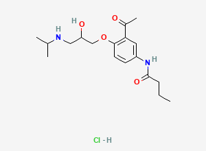 Two-dimensional chemical structure of Acebutolol Hydrochloride