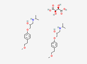 Two-dimensional chemical structure of Metoprolol Tartrate