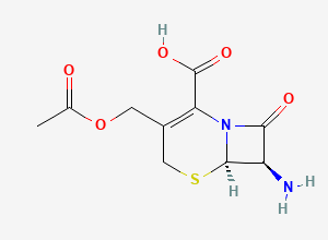 Two-dimensional chemical structure of Cefalotin EP Impurity C / Cefoperazone EP Impurity E / 7 Amino Cephalosporaranic Acid, CAS 957-68-6