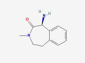 Two-dimensional chemical structure of (S)-1-amino-3-methyl-4,5-dihydro-1H-benzo[d]azepin-2(3H)-one