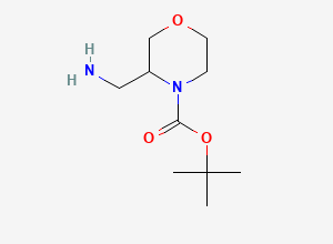 Two-dimensional chemical structure of 3-Aminomethyl-4-boc-morpholine