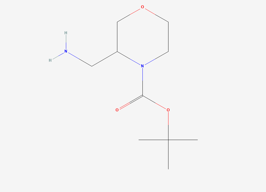 Two-dimensional chemical structure of 3-Aminomethyl-4-boc-morpholine