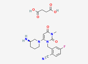 Two-dimensional chemical structure of Trelagliptin Succinate