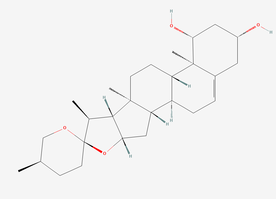 Two-dimensional chemical structure of Ruscogenin