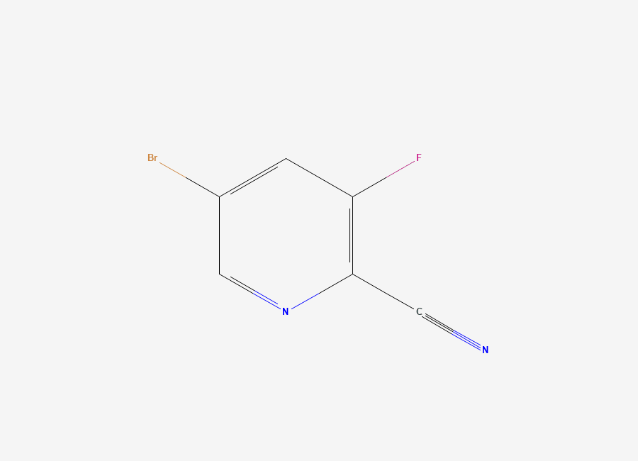 Two-dimensional chemical structure of 5-Bromo-3-fluoropyridine-2-carbonitrile