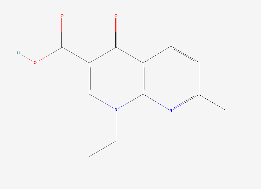Two-dimensional chemical structure of Nalidixic Acid