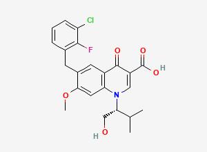 Two-dimensional chemical structure of Elvitegravir Impurity A /Elvitegravir Enantiomeric Impurity, CAS 1177256-05-1