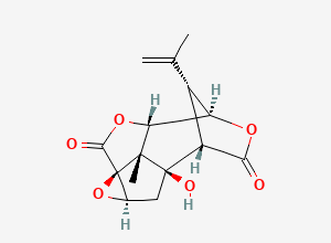 Two-dimensional chemical structure of Picrotoxinin