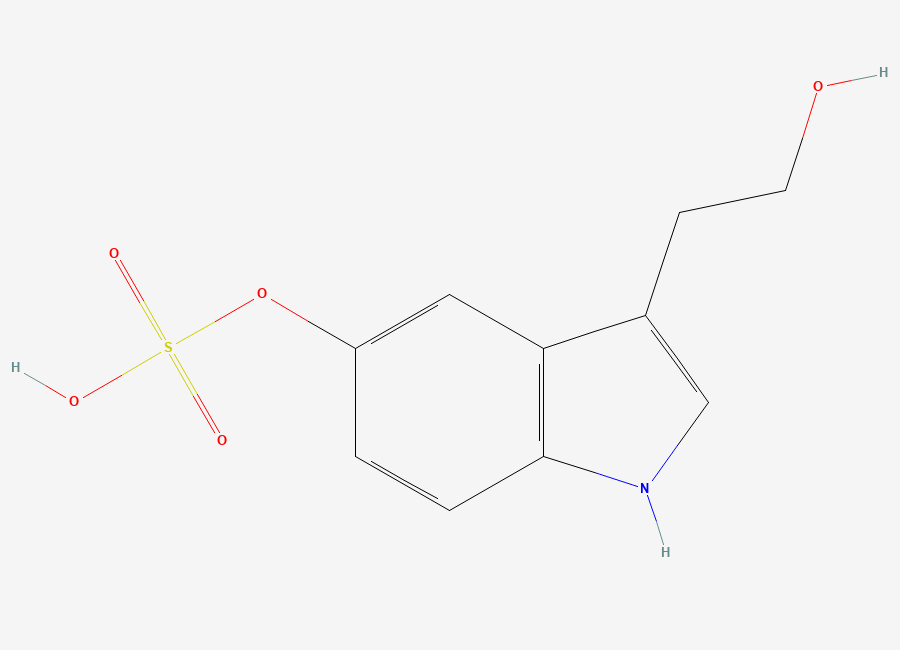 Two-dimensional chemical structure of 5-Hydroxytryptophol sulfate, CAS 10159-37-2