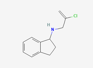 Two-dimensional chemical structure of Rasagiline 2-Chloro ally Impurity (rasemic micture )(FREE BASE), CAS 1179031-47-0