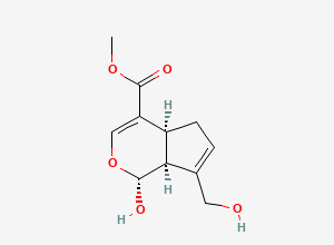 Two-dimensional chemical structure of (+)-Genipin