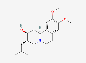 Two-dimensional chemical structure of (2S,3S,11bS)-3-Isobutyl-9,10-dimethoxy-1,3,4,6,7,11b-hexahydro-2H-pyrido[2,1-a]isoquinolin-2-ol, CAS 164104-49-8