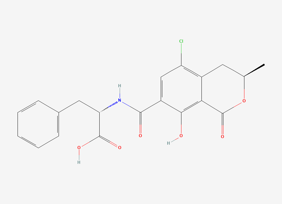 Two-dimensional chemical structure of Ochratoxin A
