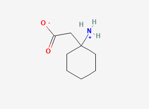Two-dimensional chemical structure of 2-(1-Aminocyclohexyl)acetic Acid, CAS 37631-92-8
