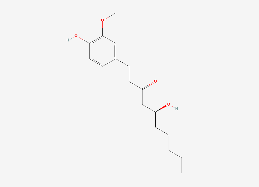 Two-dimensional chemical structure of (6)-Gingerol