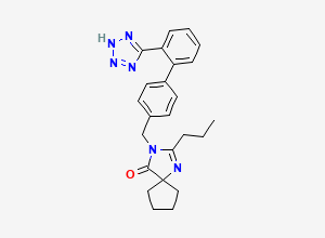 Two-dimensional chemical structure of Irbesartan Propyl Analog / Irbesartan Related Compound 03/ Demethyl Irbesartan Impurity, CAS 158778-58-6
