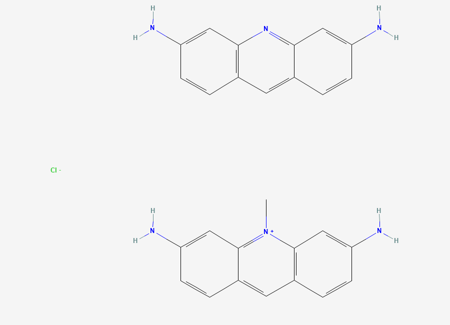 Two-dimensional chemical structure of Acriflavine, CAS 65589-70-0