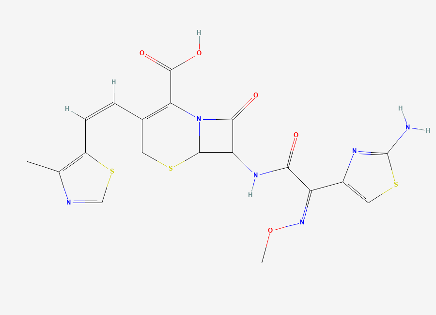 Two-dimensional chemical structure of Cefditoren Impurity 40