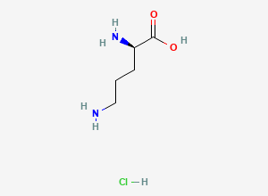 Two-dimensional chemical structure of Ornithine Hydrochloride, (D)-