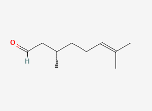 Two-dimensional chemical structure of (S)-(-)-Citronellal