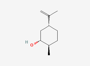 Two-dimensional chemical structure of Cyclohexanol, 2-methyl-5-(1-methylethenyl)-, (1R,2R,5R)-rel-