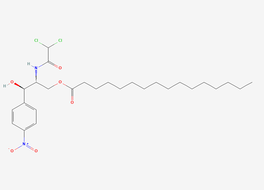 Two-dimensional chemical structure of Chloramphenicol Palmitate