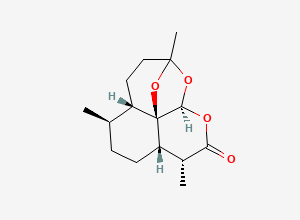 Two-dimensional chemical structure of (4S,5R,8S,9R,12S,13R)-1,5,9-trimethyl-11,14,15-trioxatetracyclo[10.2.1.04,13.08,13]pentadecan-10-one