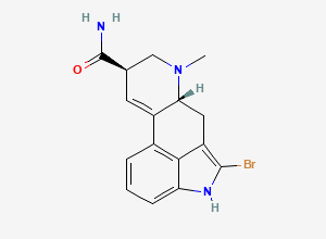 Two-dimensional chemical structure of Bromocriptine EP Impurity E/ 2-Bromolysergamide, CAS 2492-53-7