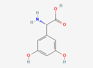 Two-dimensional chemical structure of (S)-3,5-Dihydroxyphenylglycine
