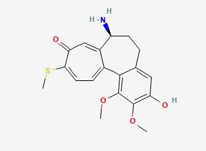 Two-dimensional chemical structure of N-Desacetyl 3-Demethyl Thiocolchicine, CAS 97043-09-9