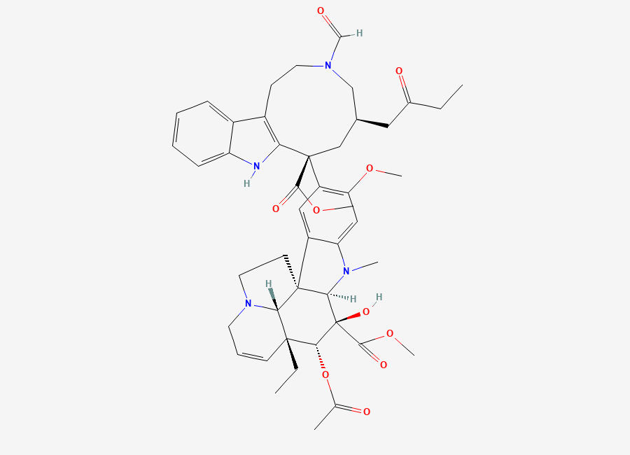 Two-dimensional chemical structure of Vinamidine/ Catharinine, CAS 58511-83-4