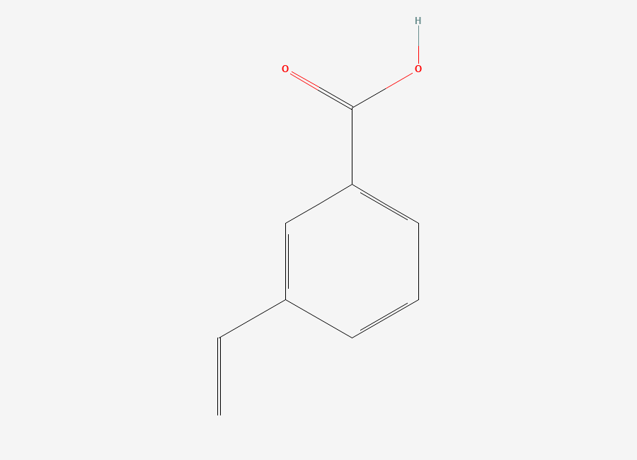 Two-dimensional chemical structure of 3-Vinylbenzoic Acid