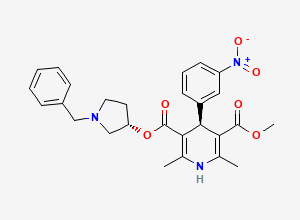Two-dimensional chemical structure of Barnidipine, CAS 104713-75-9