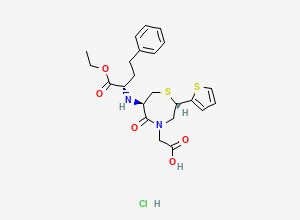 Two-dimensional chemical structure of Temocapril Hydrochloride